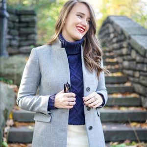 J.crew Petite Regent topcoat in double-serge wool